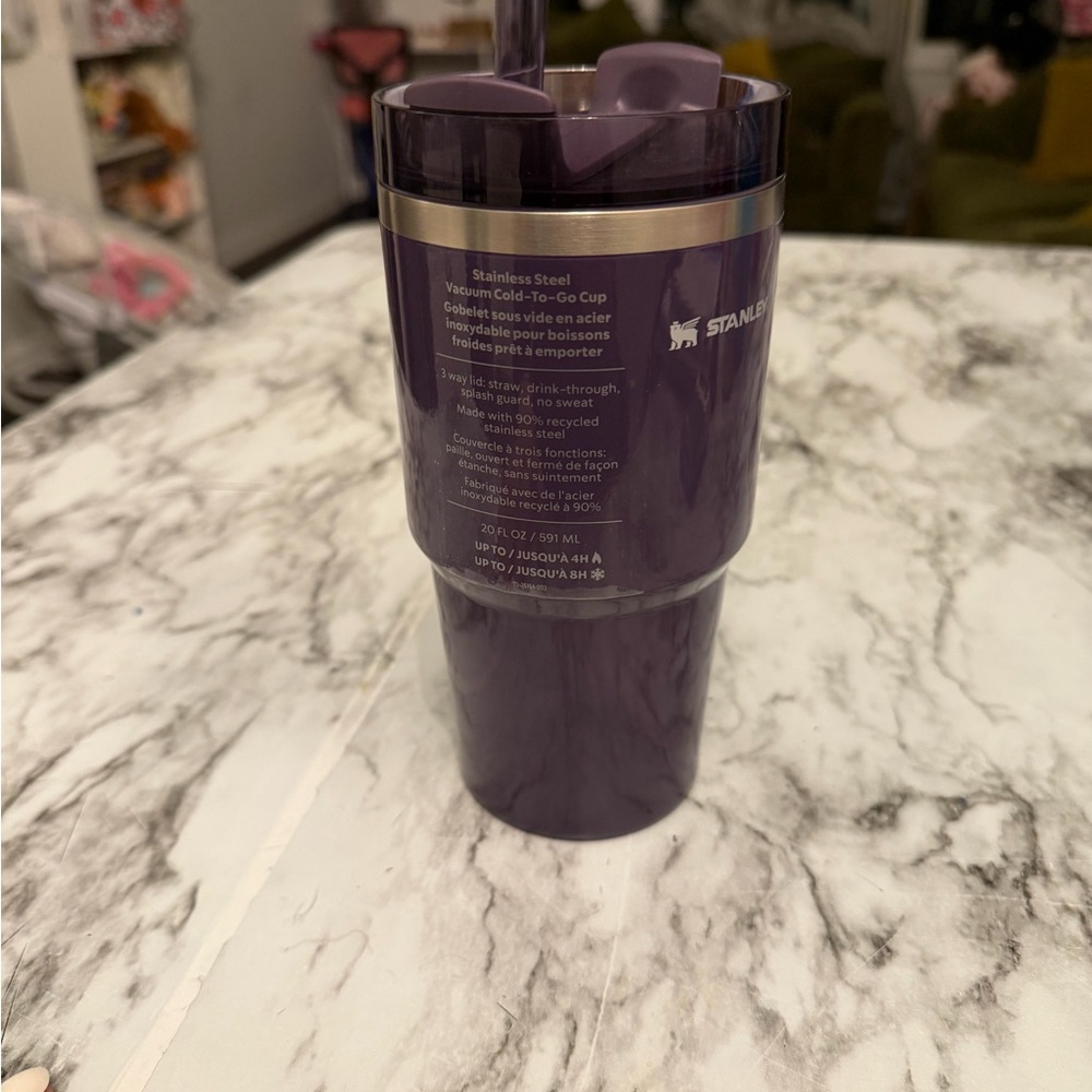 Stanley Purple Travel Mug with Handle and Straw - Picture 5 of 5